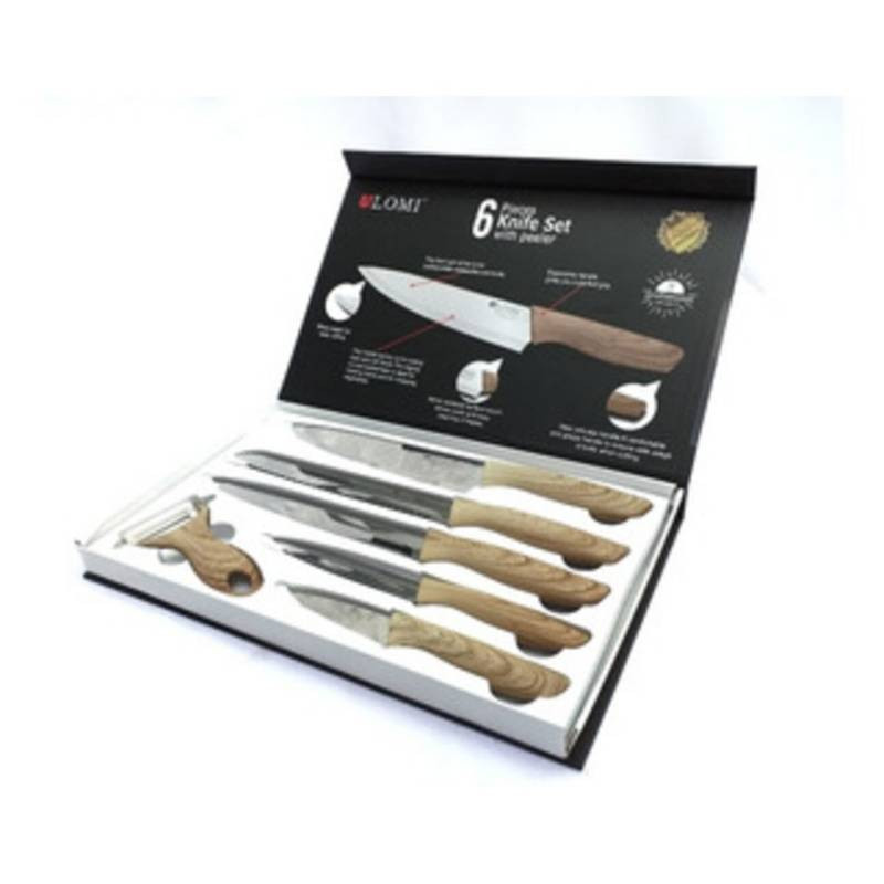 Miniatura 5 de SET DE CUCHILLOS x5 + PELADOR DE PAPAS